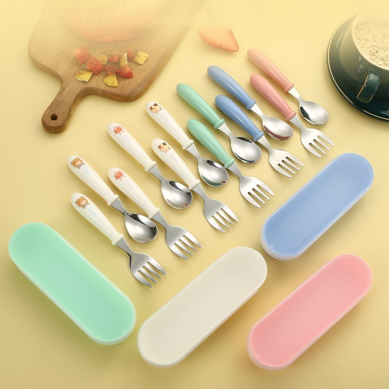 Baby Led Weaning Set - 304 Stainless Steel Children Utensil Set,