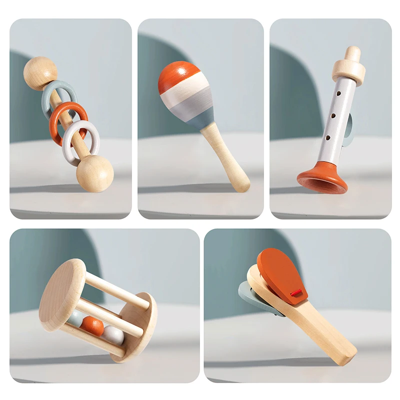 5Pcs Baby Musical Instruments  - Baby Rattle Toy Set recension och pris