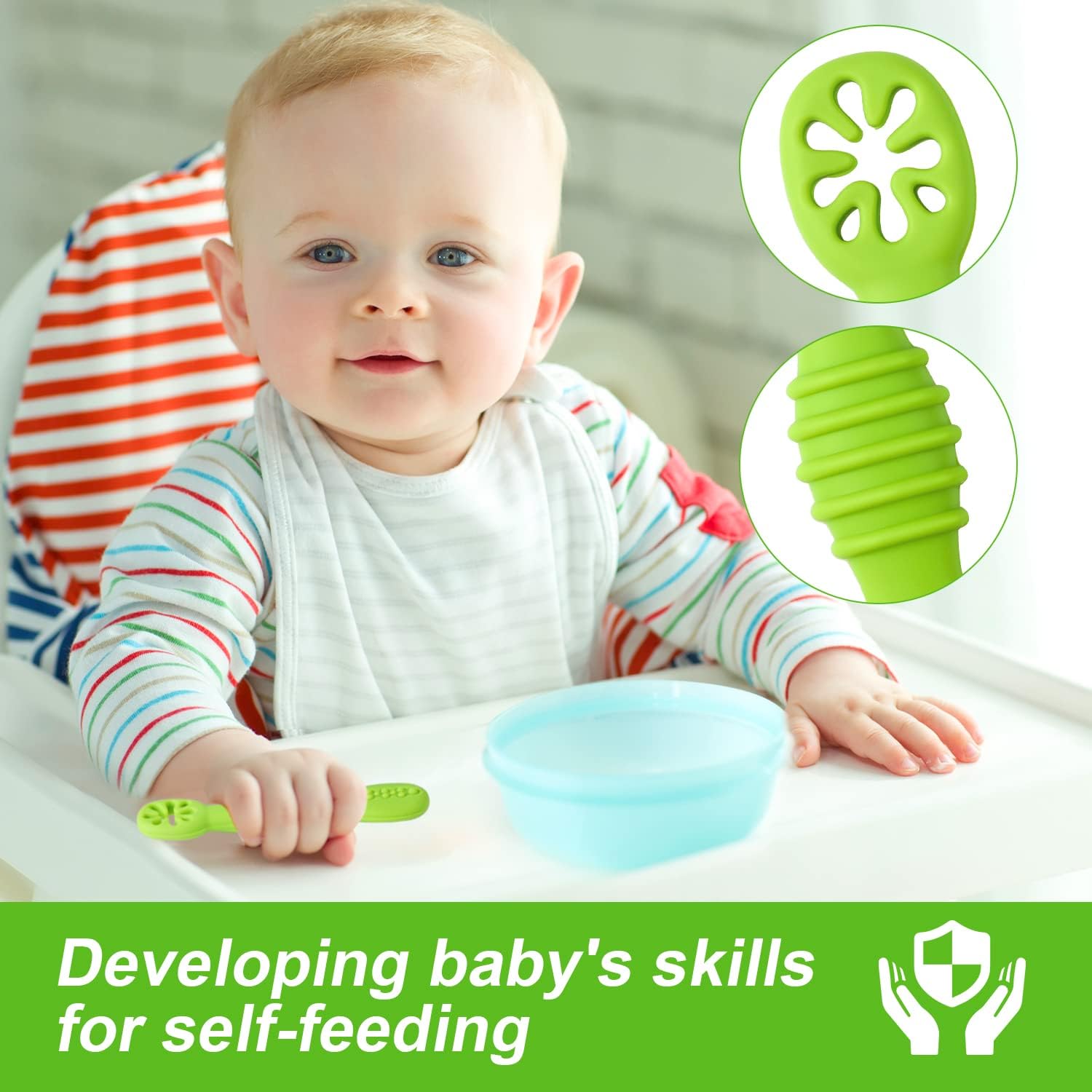 2PCS/Set Silicone Baby Spoons  - Baby Led Weaning Set recension och pris