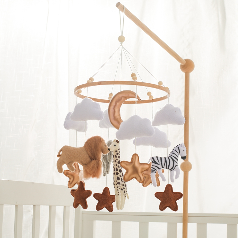 Crib Mobile Bed Bell Wooden Ba - Baby Rattle Toy Set recension och pris