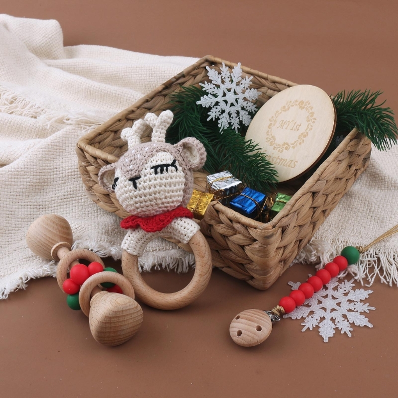 1 Set Crochet Bunny Baby Rattl - Baby Rattle Toy Set recension och pris
