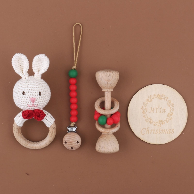 1 Set Crochet Bunny Baby Rattl - Baby Rattle Toy Set recension och pris