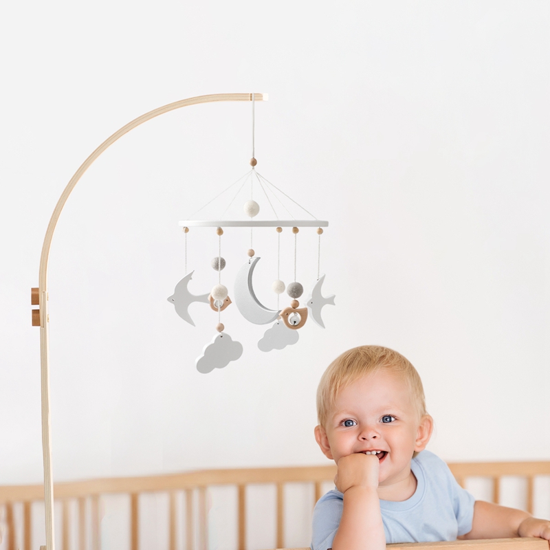 Baby Wooden Bed Bell Bracket M - Baby Rattle Toy Set recension och pris