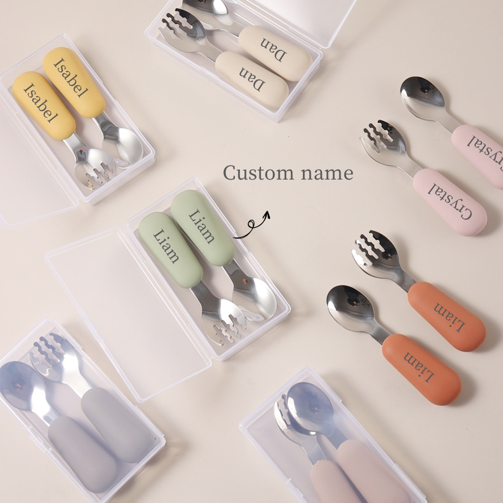 Personalized Baby Spoons and F - Baby Led Weaning Set recension och pris